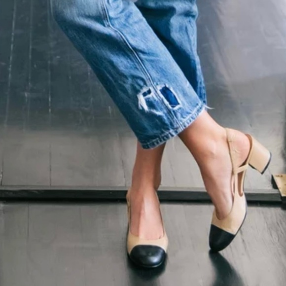 Tuckernuck French Sole Baton Heels Slingback New in Box - Picture 8 of 15